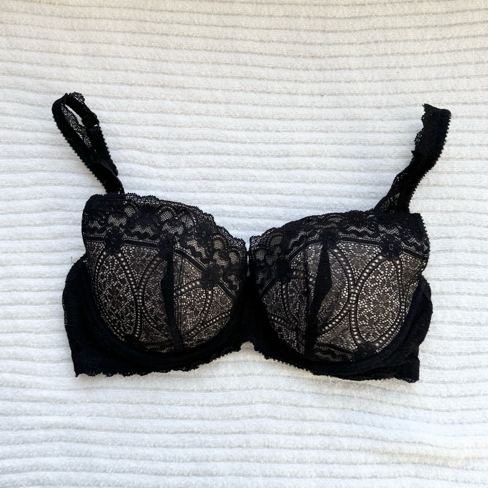 GAP | Black Lace Demi Balconnet Bra 34D
